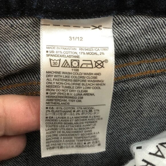 Banana Republic Womens Jeans 31/12 Cropped Bootcut Leg Blue Dark Denim Casual - Picture 9 of 14